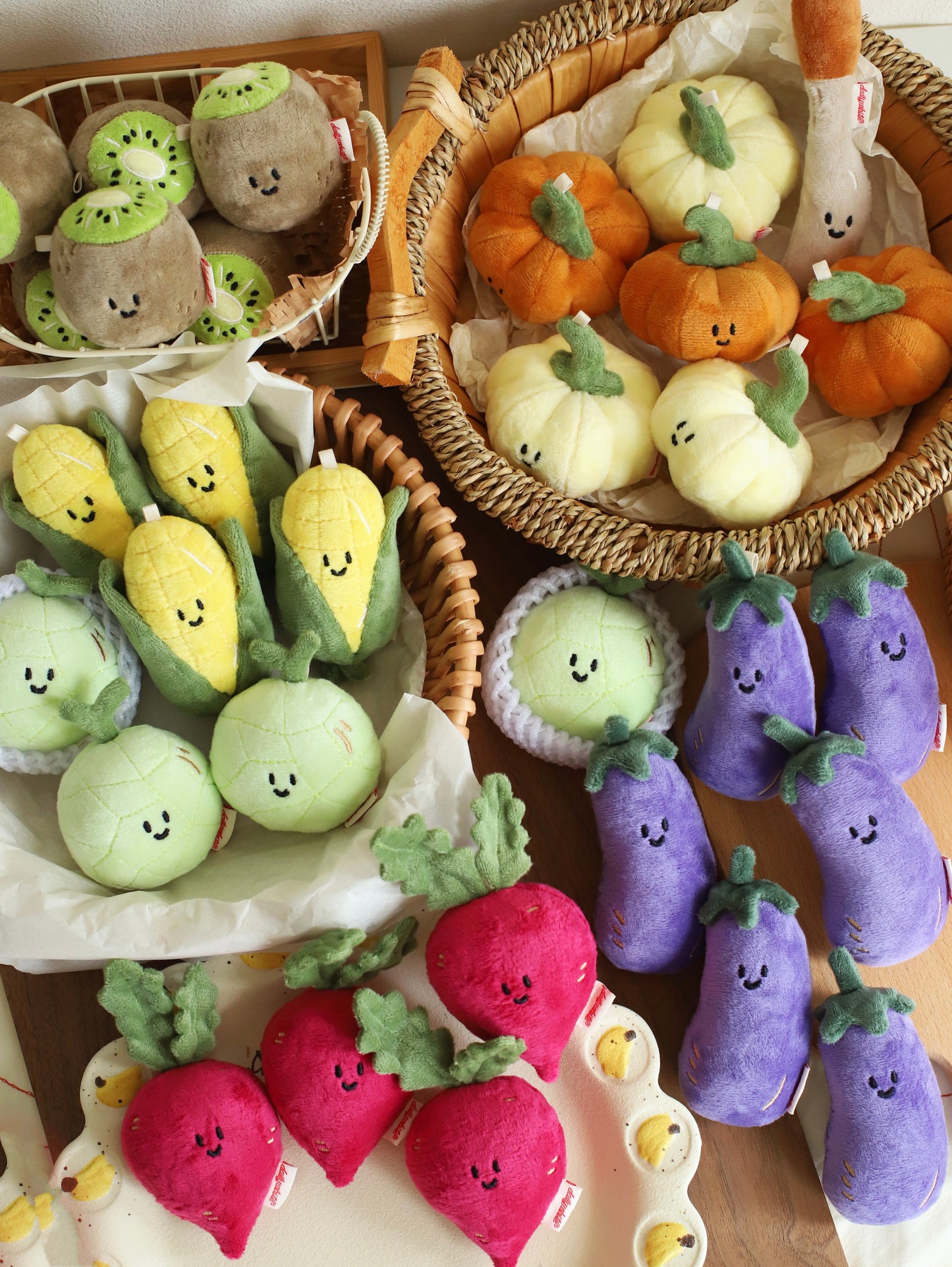 Daily White | Eggplant Plush Charm