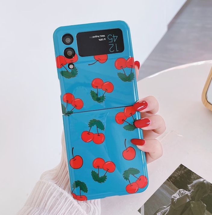 Korean Cherry Kawaii Cartoon Samsung Galaxy Z Flip Phone case