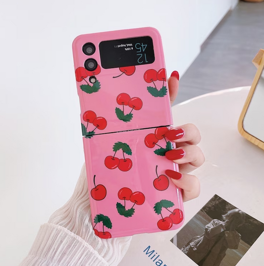 Korean Cherry Kawaii Cartoon Samsung Galaxy Z Flip Phone case