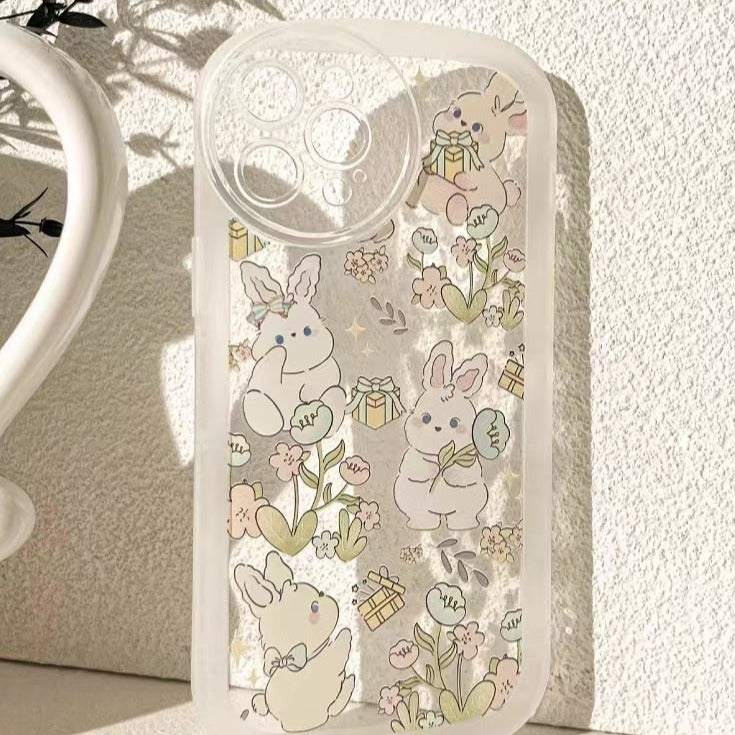 Cute and Adorable Flower Bunny iPhone Case