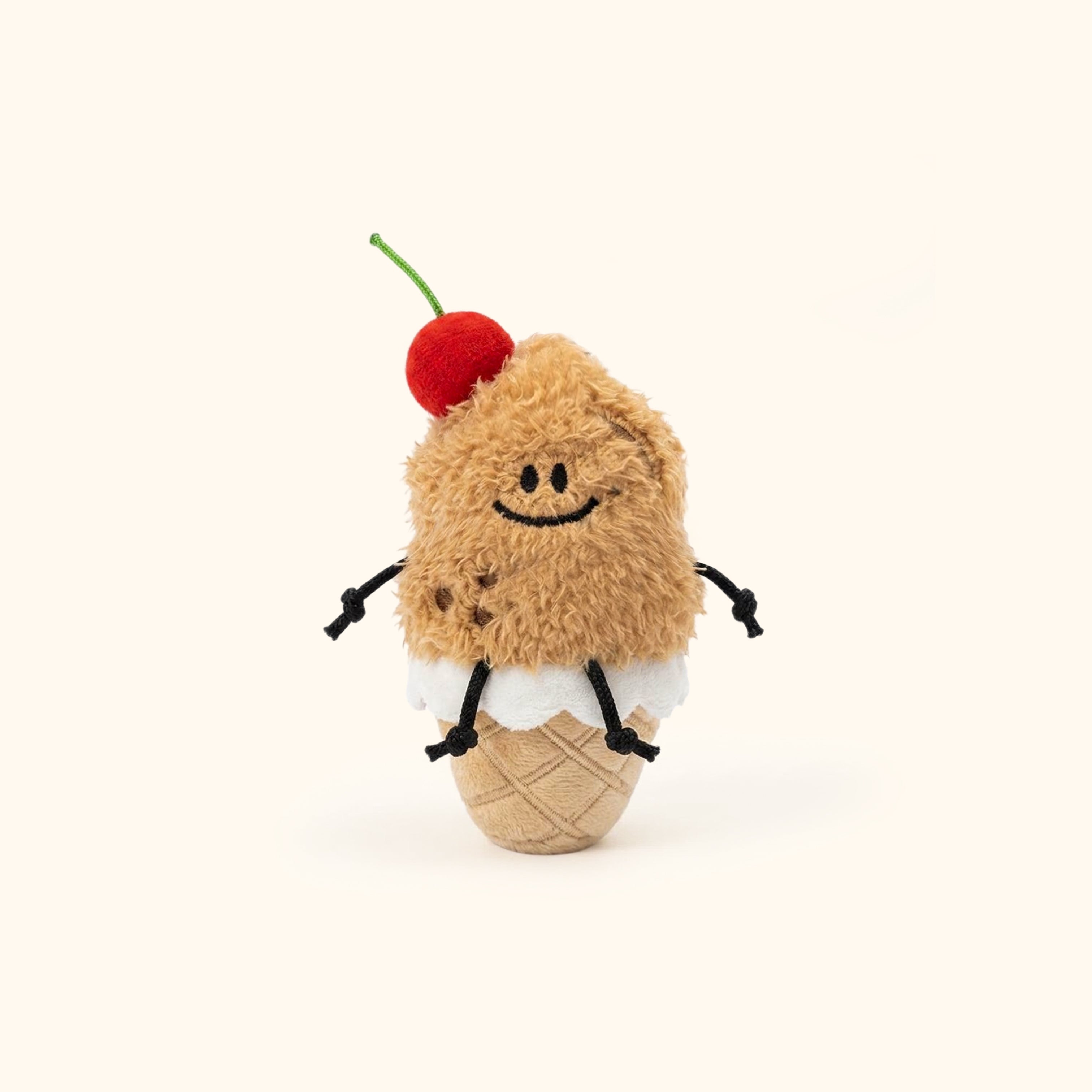 Ice Cream Peanut Plush Keychain | Cute Kawaii Gift | Fickle Plan