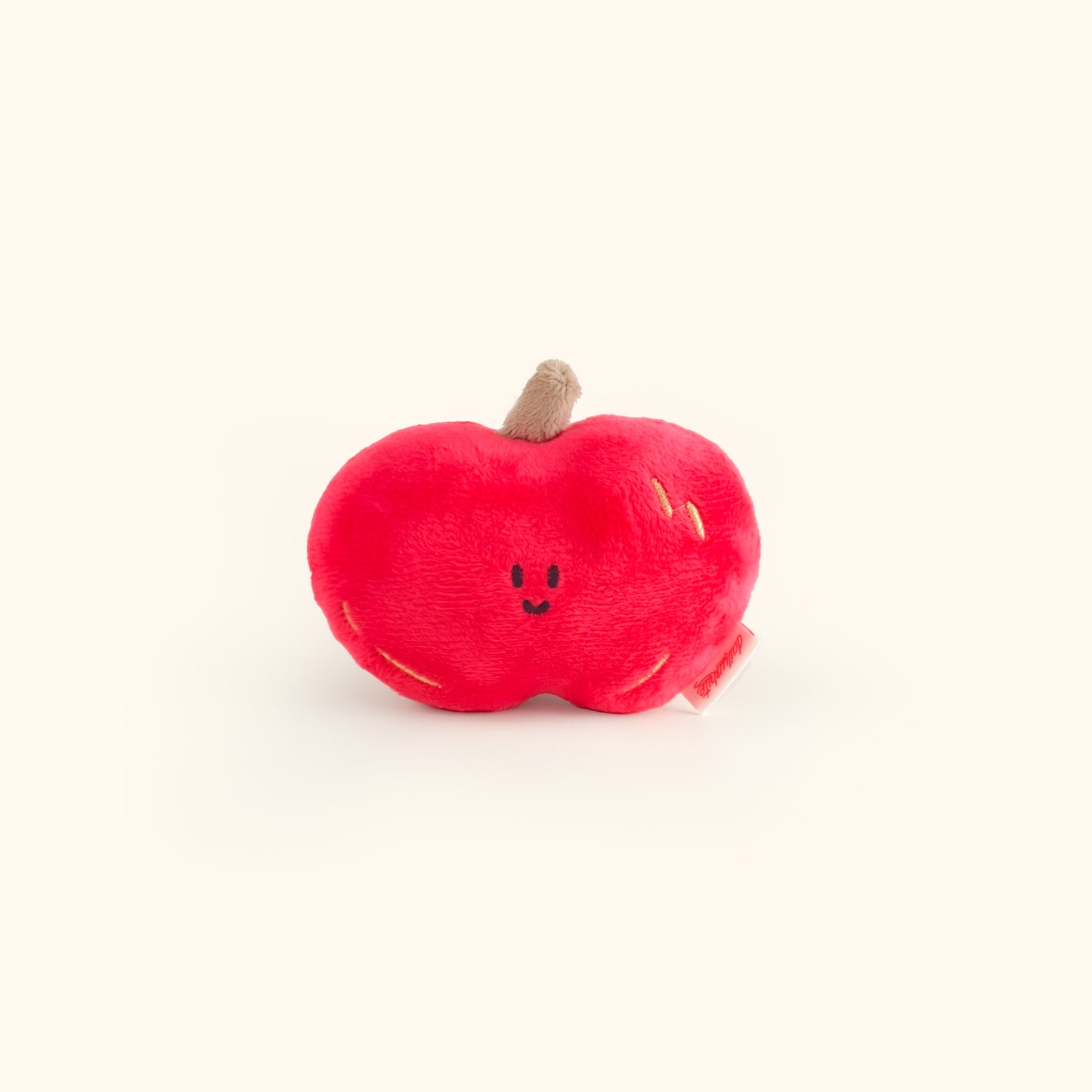 Daily White | Heart Apple Plush Charm