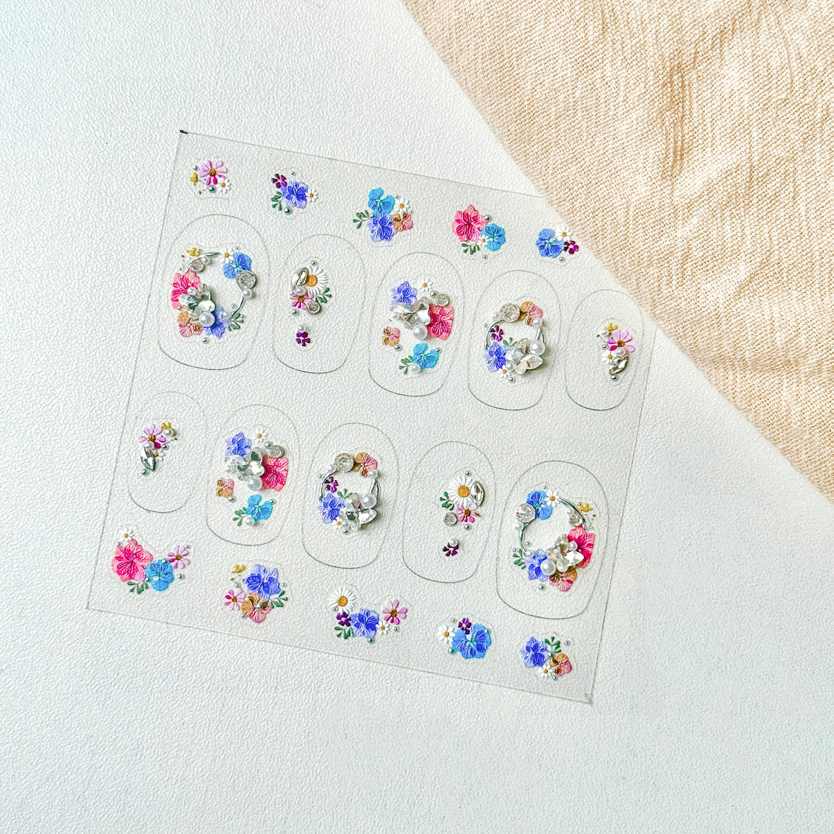 Hello Claws | Flower Diamond Nail Deco Sticker