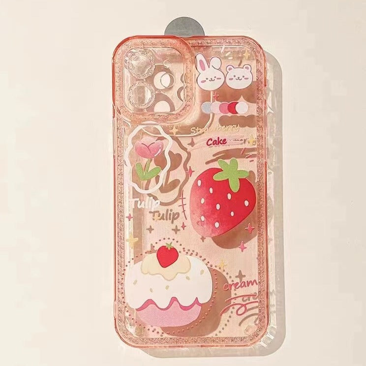 Pink Strawberry Cake Phone Case
