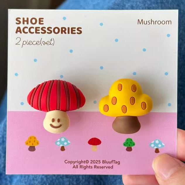 Bluuf Tag | Dog, Mushroom & Tree Shoe Charms