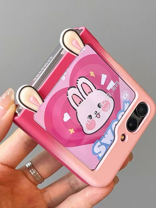 Rabbit Pink Z Flip 5 Case
