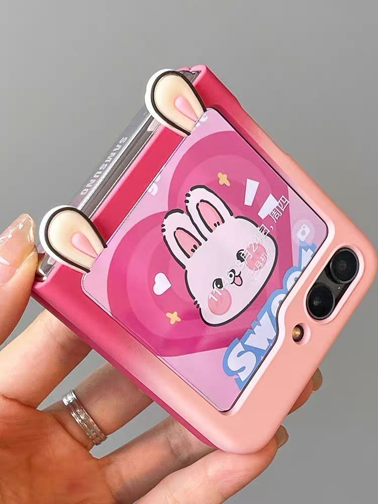 Rabbit Pink Z Flip 5 Case