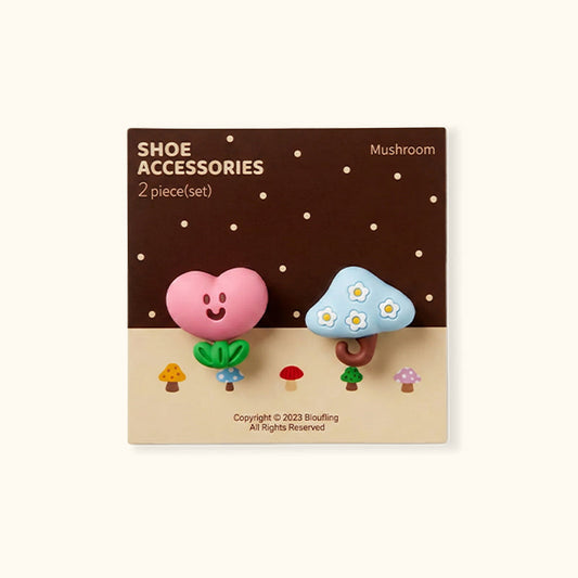 Bluuf Tag | Dog, Mushroom & Tree Pink Shoe Charms