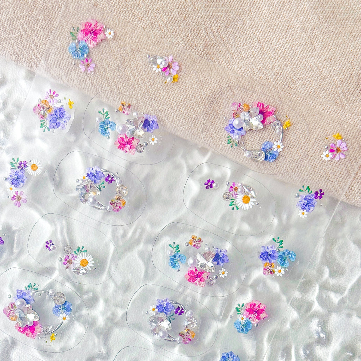 Hello Claws | Flower Diamond Nail Deco Sticker