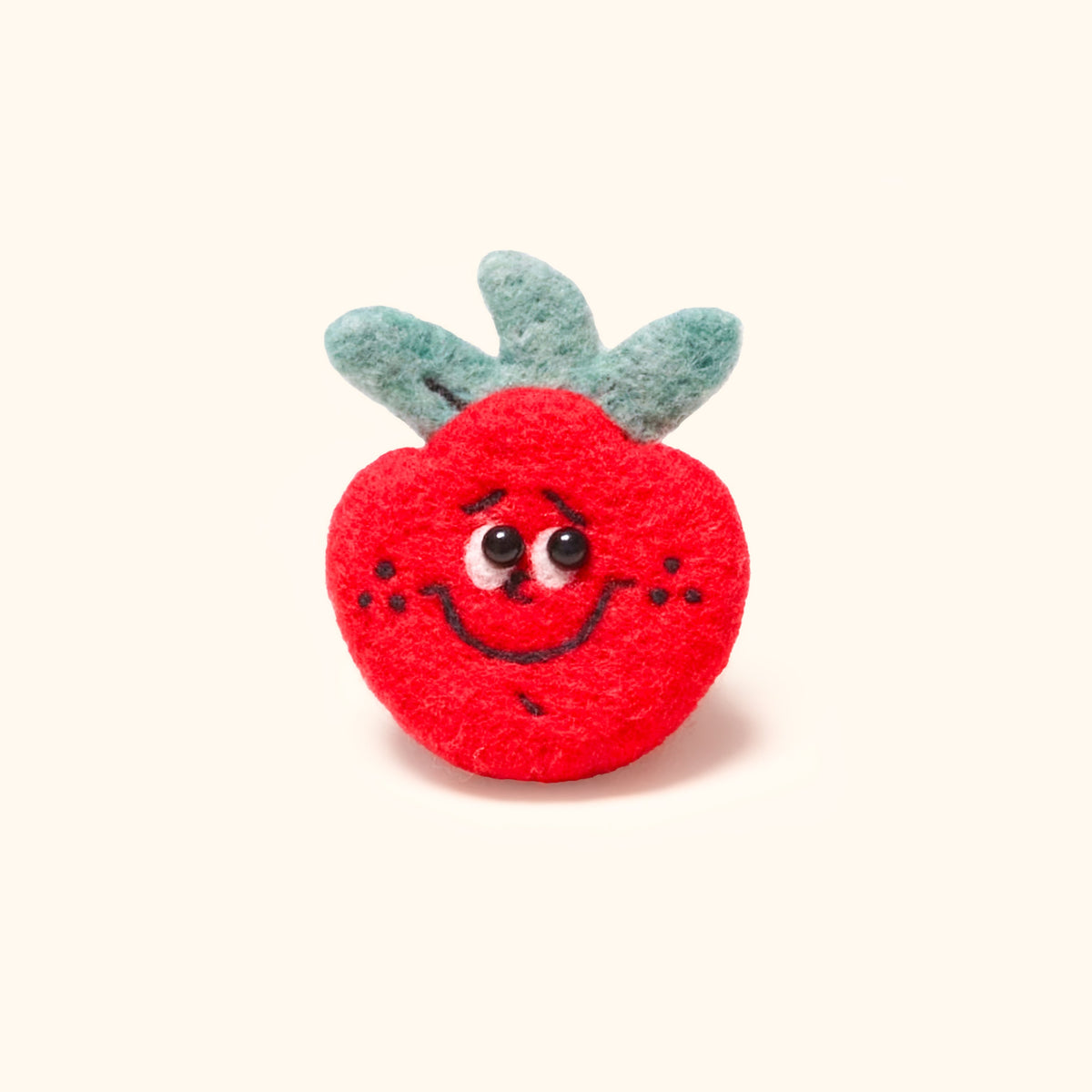 NINIGOGO | Strawberry Needle Felted Brooch