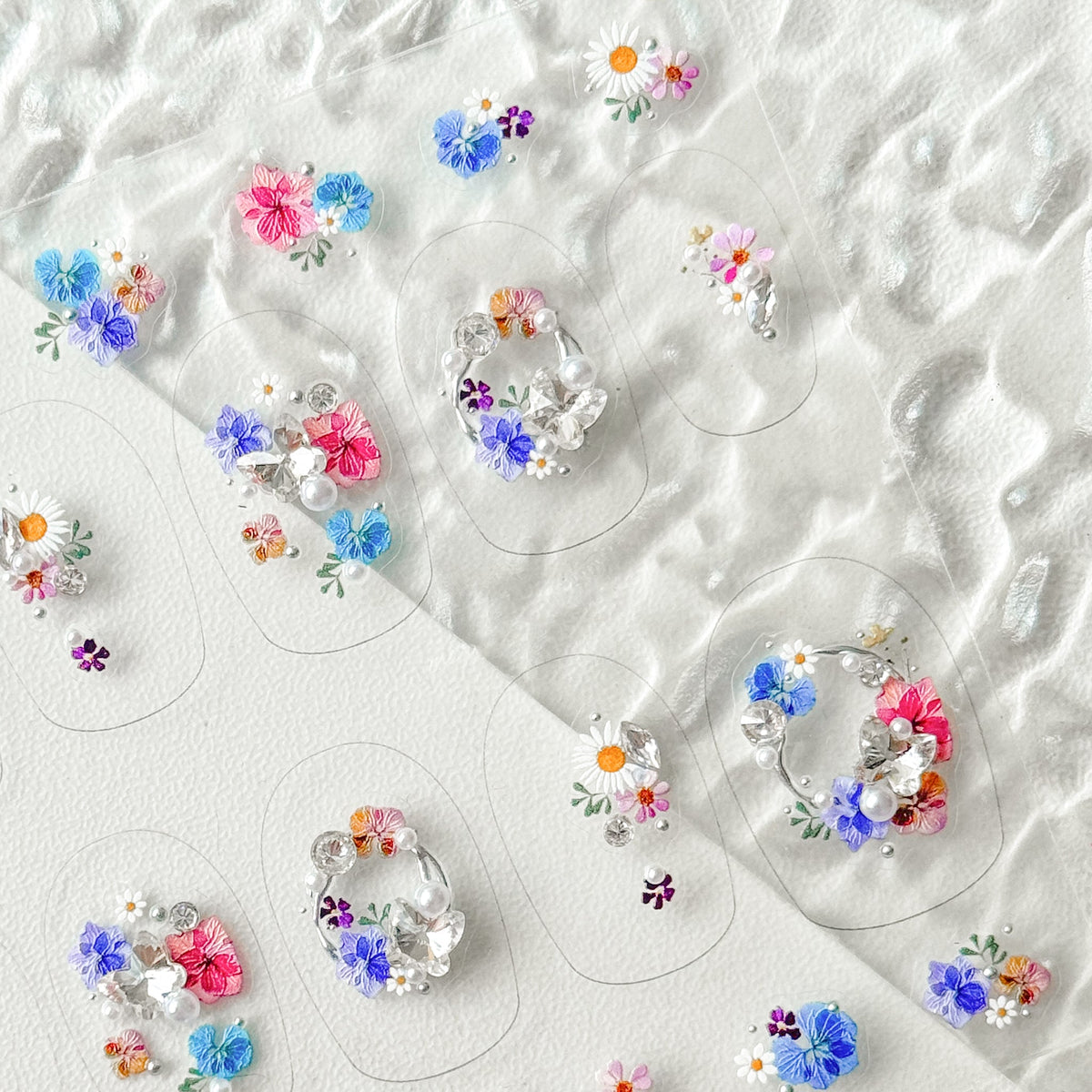 Hello Claws | Flower Diamond Nail Deco Sticker