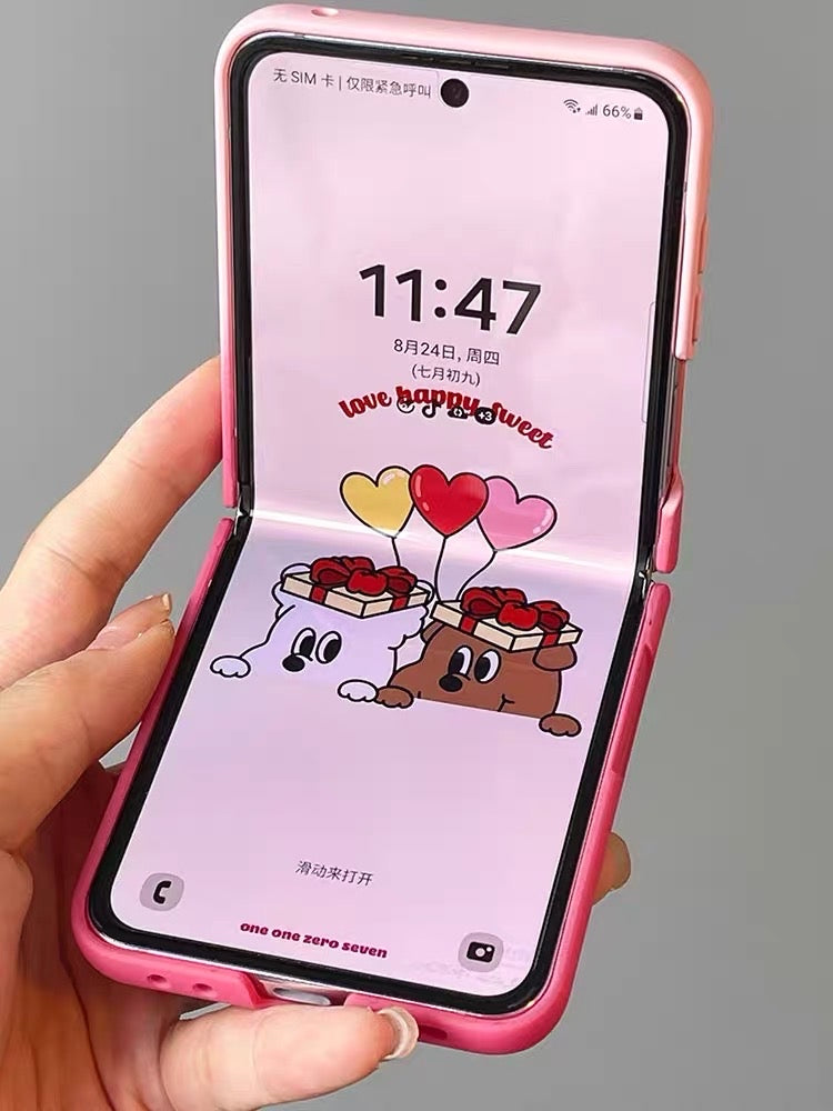 Rabbit Pink Z Flip 5 Case