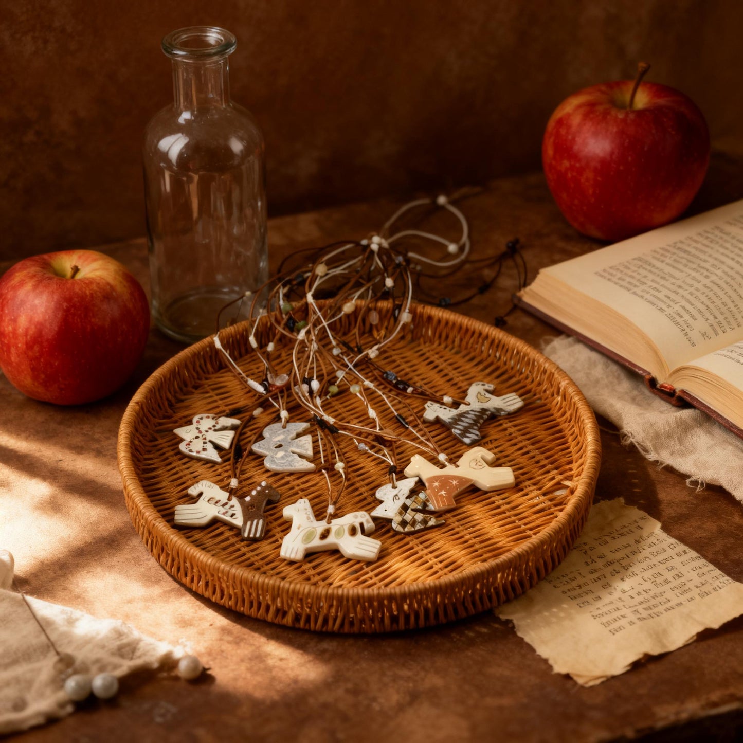 Her Market | Black Infinity Pattern Whimsical 8-Leg Pony Necklace