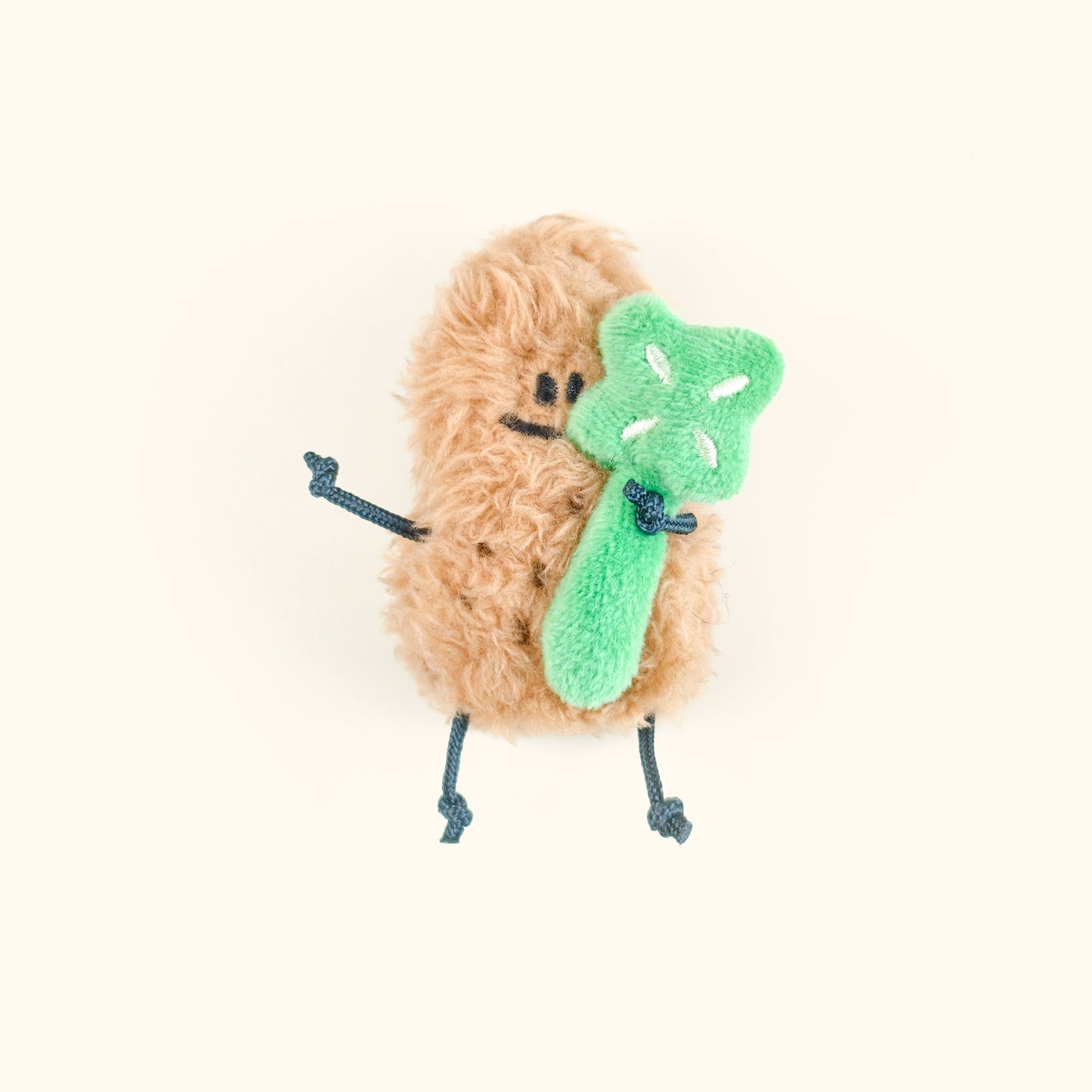 Fickle Plan | Tiger Peanut And Four-leaf Clover Bag Charm