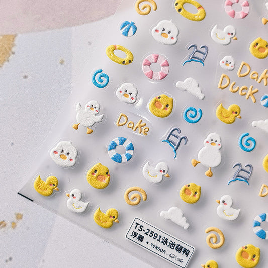 Hello Claws | Swimming Pool Duck Nail Deco Sticker