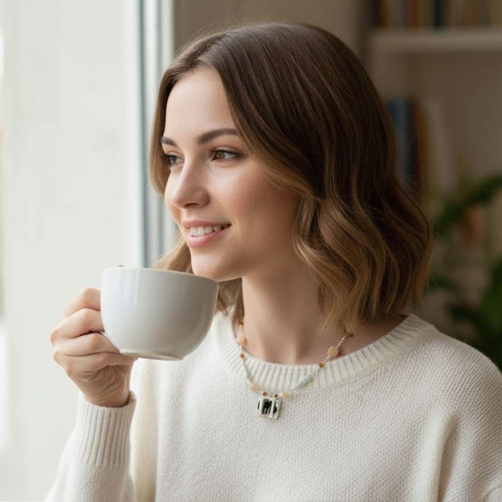 Her Market | Story Keeper Black Bird Ceramic Necklace