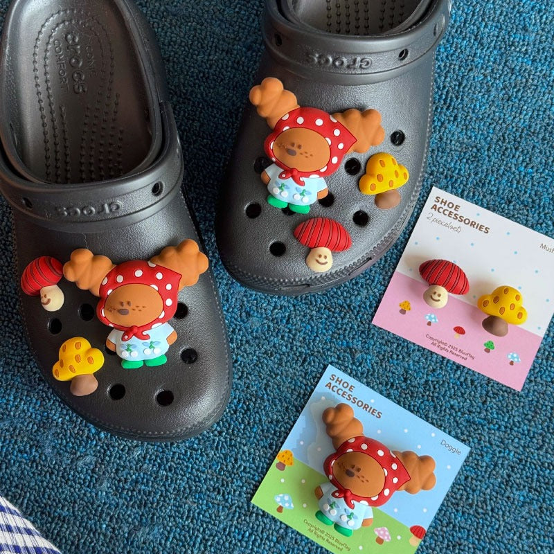 Bluuf Tag | Dog, Mushroom & Tree Shoe Charms
