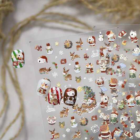 Hello Claws | Christmas Kitty Gift Box Nail Deco Sticker