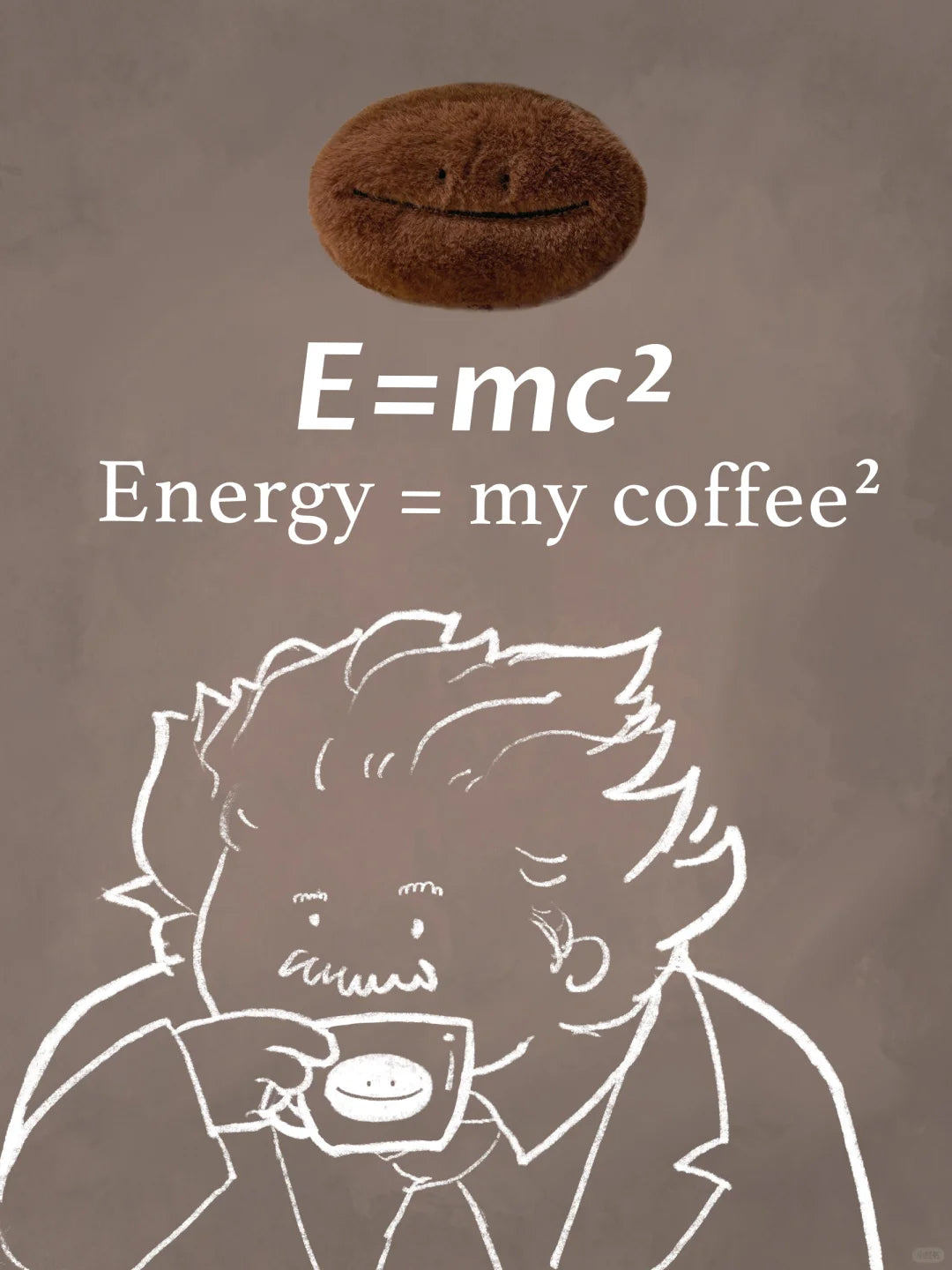 lüdo | Plüschanhänger in Form einer Kaffeebohne