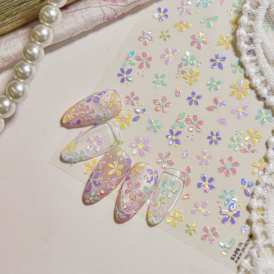 Hello Claws | Colourful Spring Flower Nail Deco Sticker