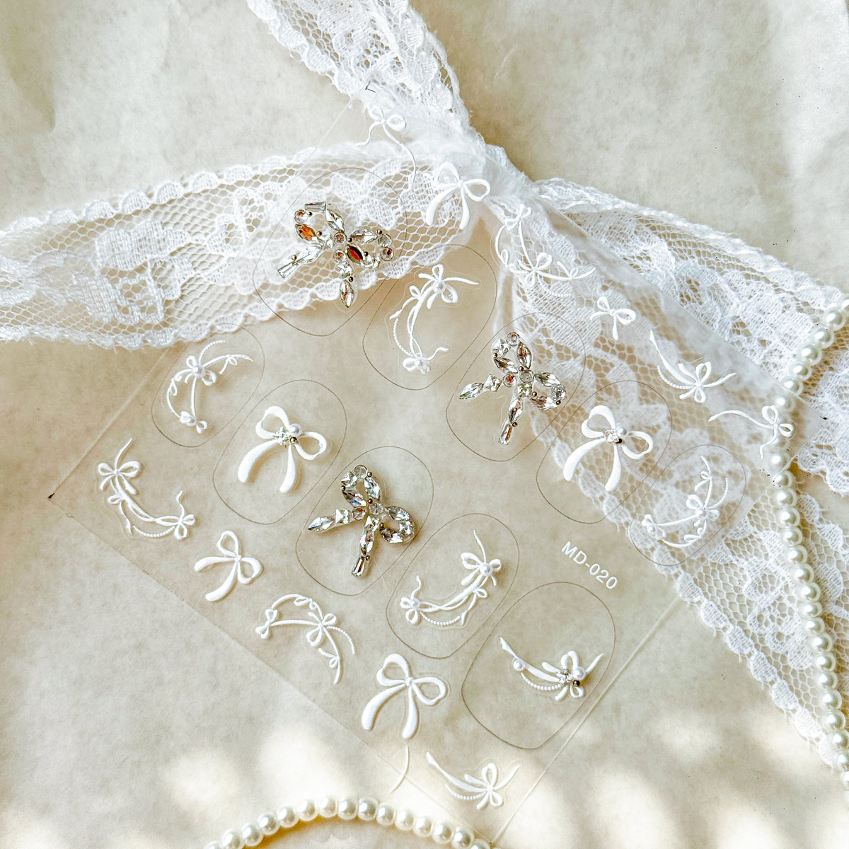 Hello Claws | Diamond Bowknot Nail Deco Sticker