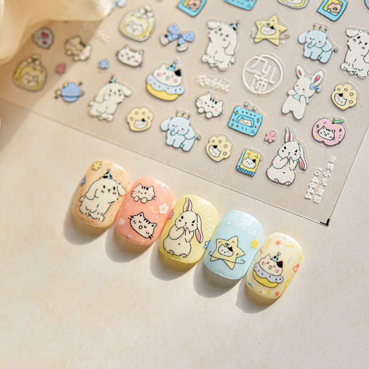 Hello Claws | Fluffy Puppy 5D Nail Deco Sticker