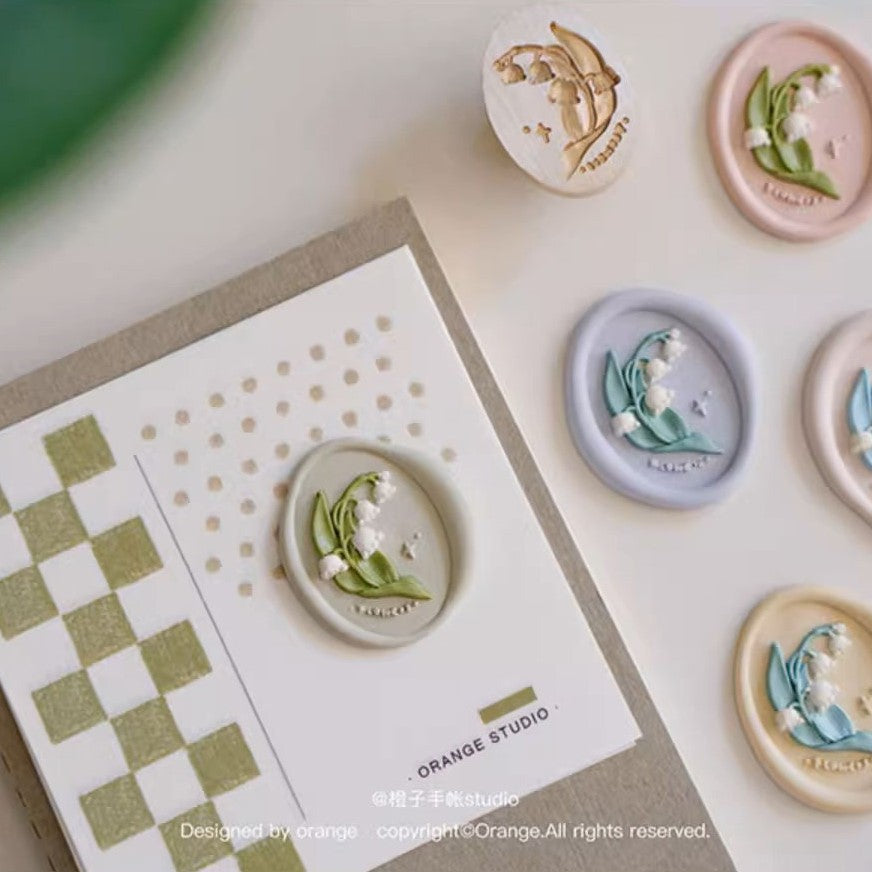 Orange studio | Lily of the valley wax seal stampÂ
