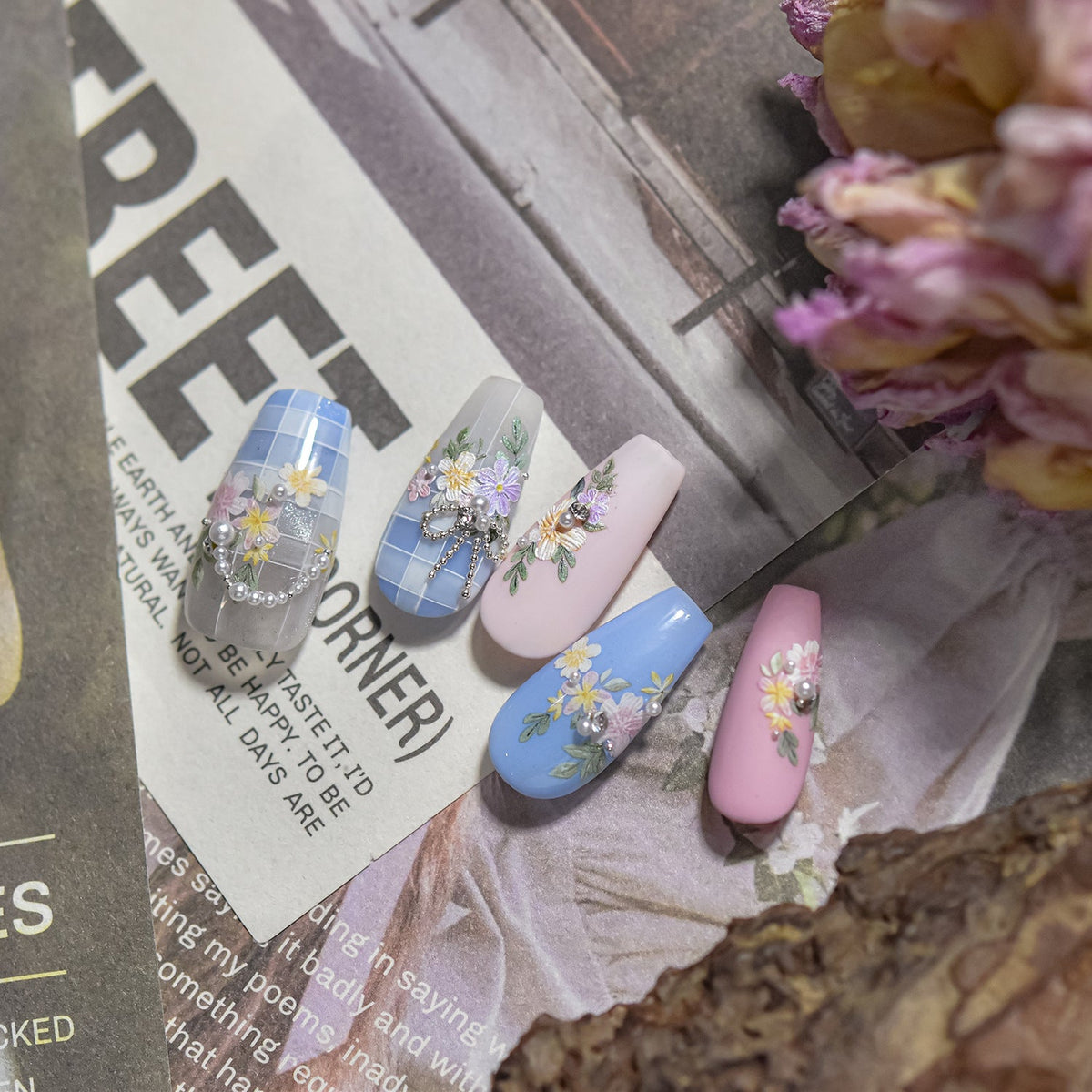 Hello Claws | Flower Diamond Nail Deco Sticker