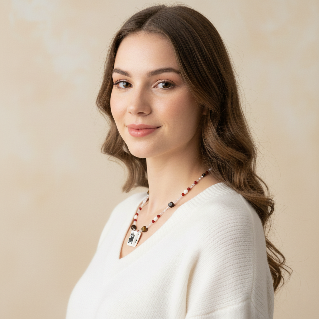 Her Market | Story Keeper Black Horse Ceramic Necklace