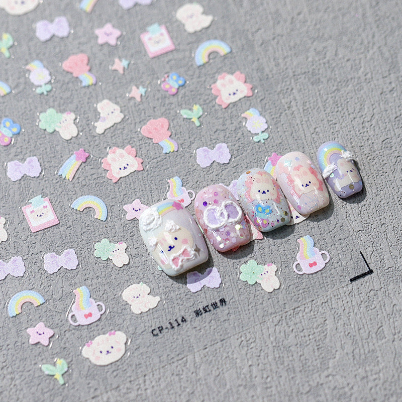 Hello Claws | Rainbow Dream Cat Nail Deco Sticker