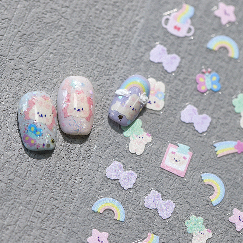 Hello Claws | Rainbow Dream Cat Nail Deco Sticker