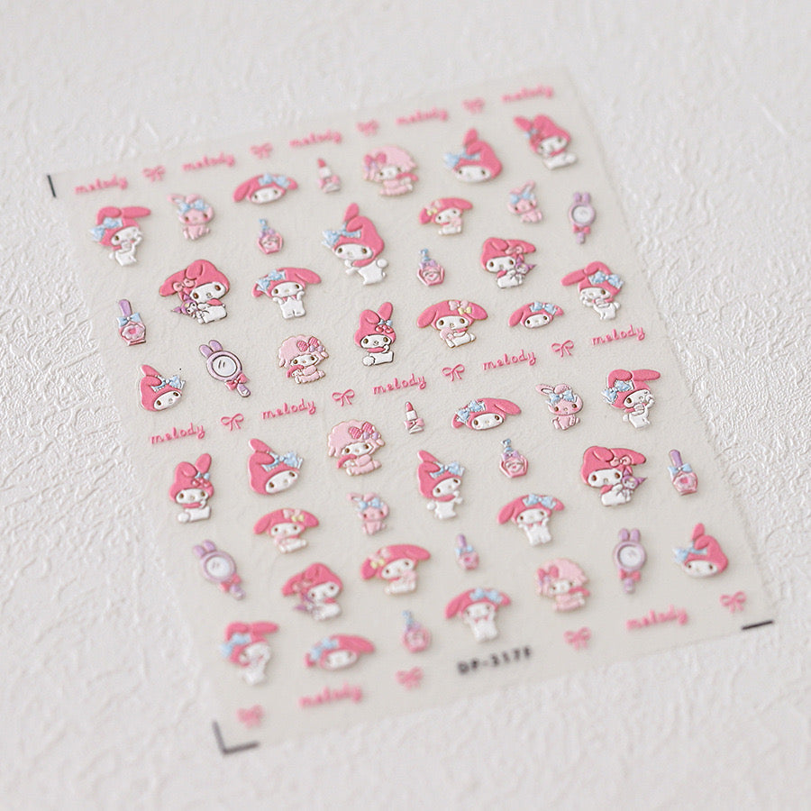 Hello Claws | Melody Embossed Pattern Design Nail Deco Sticker