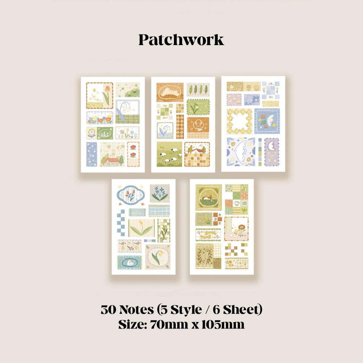 Orange Studio | Patchwork Small Clips Scrapbook Decorative PaperÂ