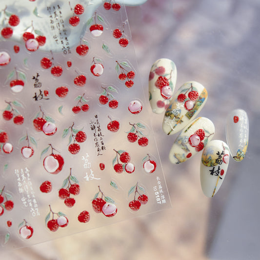 Hello Claws | Lychee Nail Deco Sticker