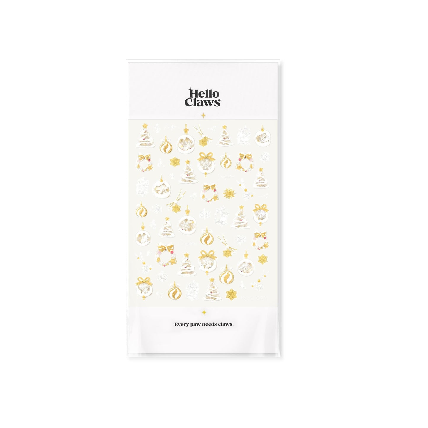 Hello Claws | Yellow Christmas Nail Deco Sticker