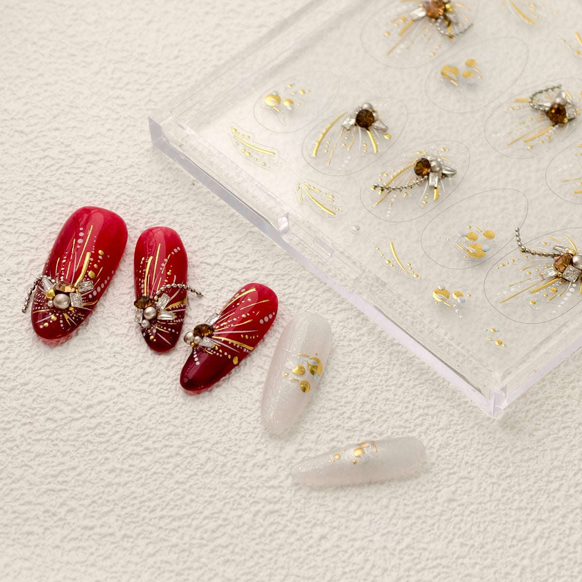Hello Claws | Gold Firework Nail Deco Sticker