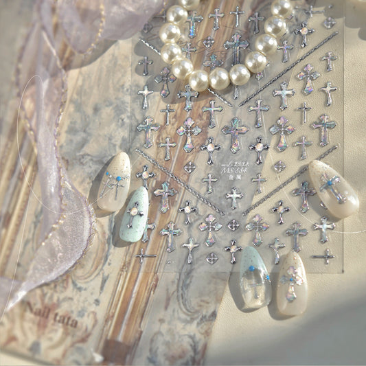 Hello Claws | Shell Cross Nail Deco Sticker