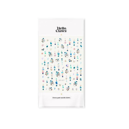 Hello Claws | Pearl Shell Gemstone Necklace Nail Deco Sticker