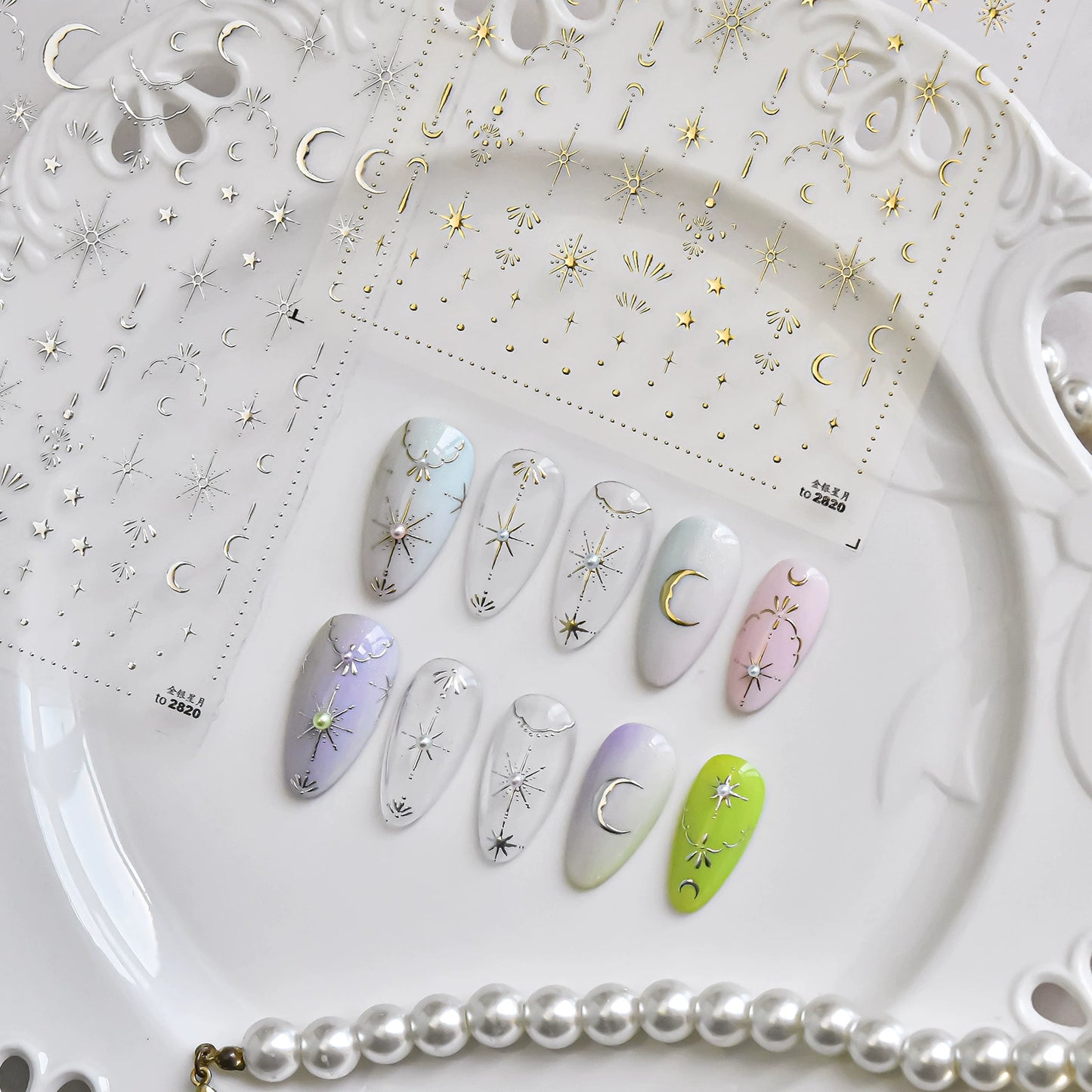 Hello Claws | Moon And Star Jelly Nail Deco Sticker