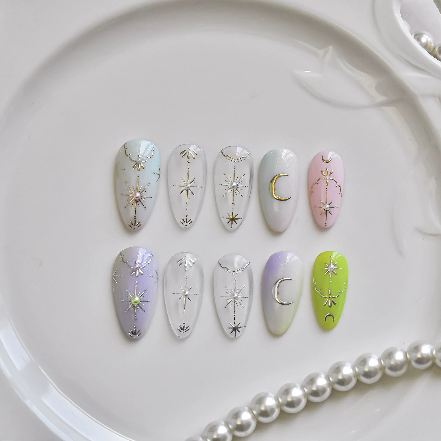 Hello Claws | Moon And Star Jelly Nail Deco Sticker