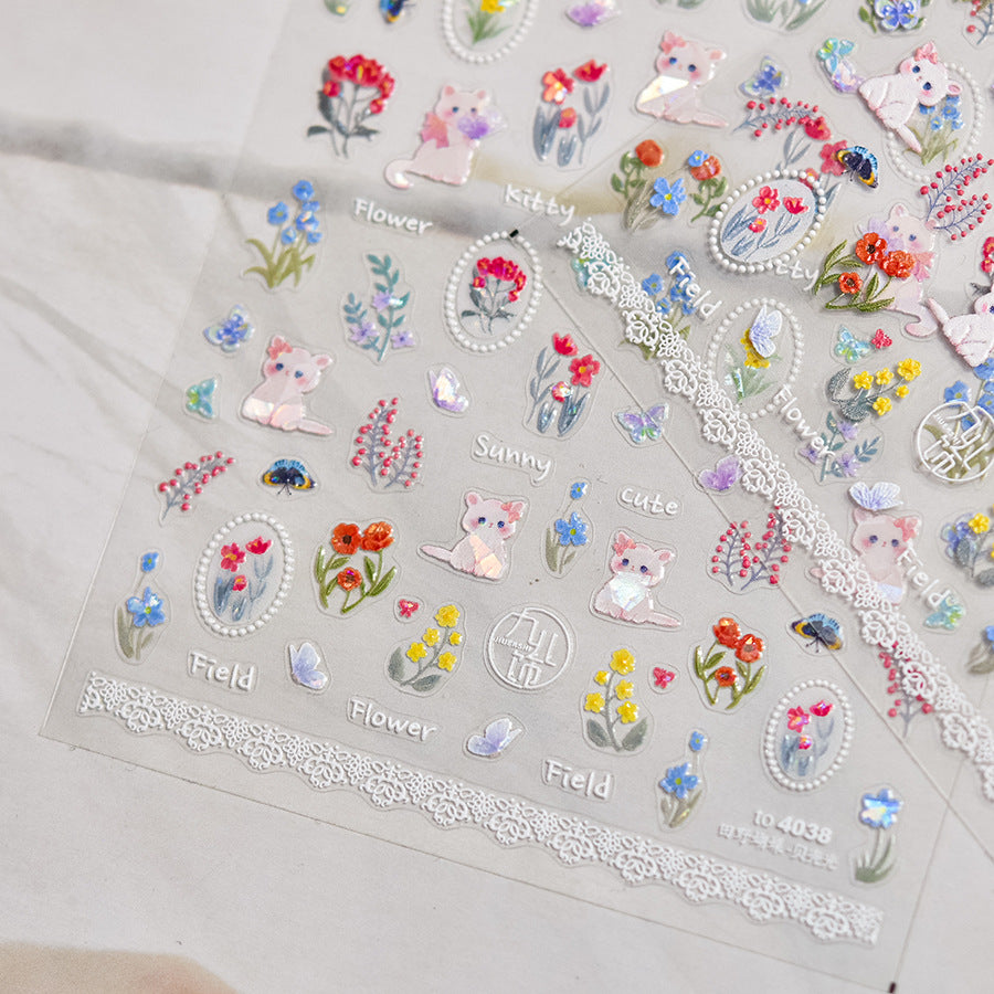 Hello Claws | Kitty Garden Nail Deco Sticker
