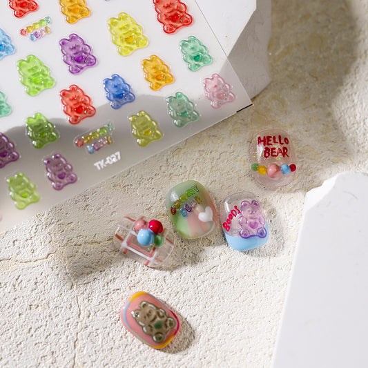 Hello Claws | Candy Bear Jelly Nail Deco Sticker