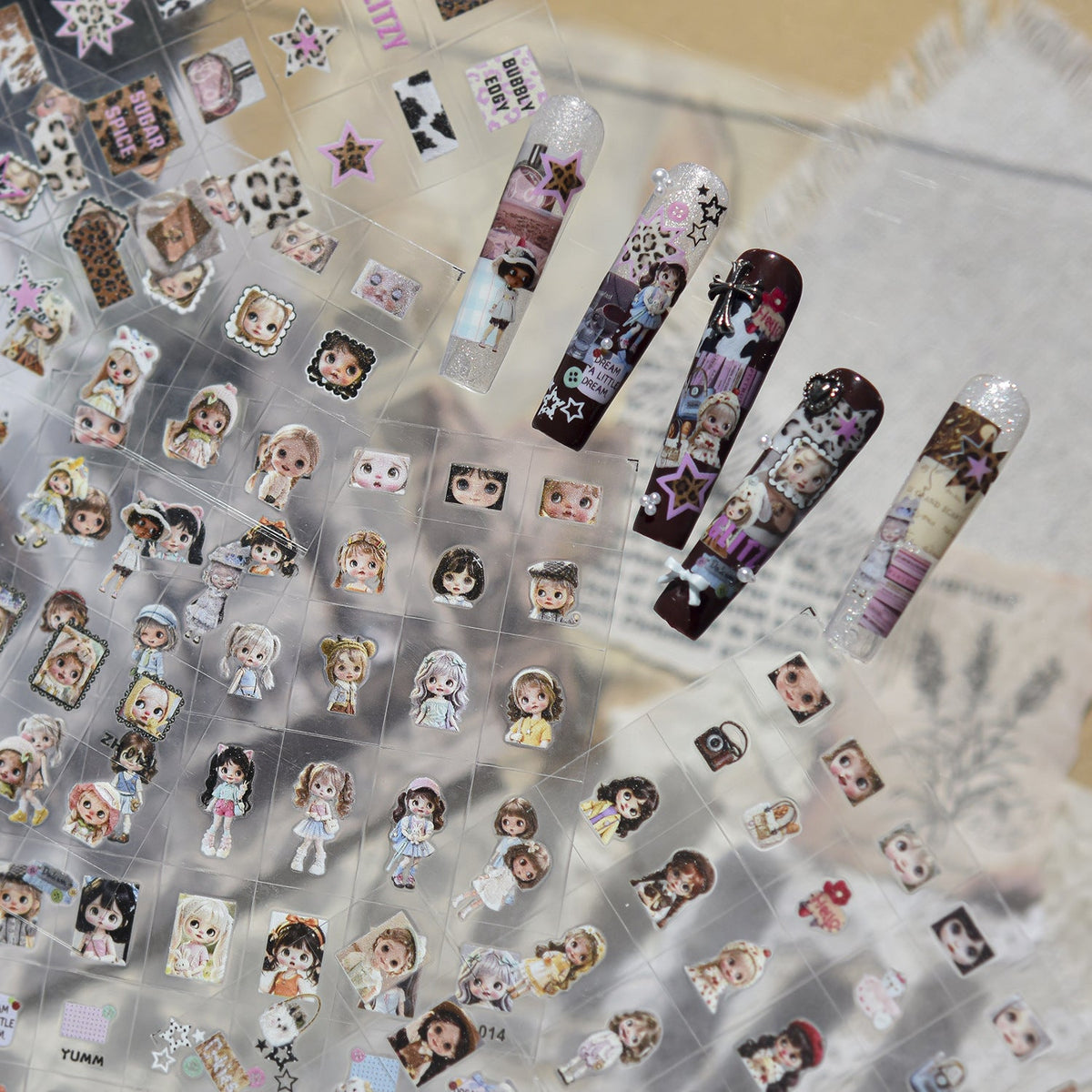 Hello Claws | Blythe Cartoon Transfer-style Nail Deco Sticker