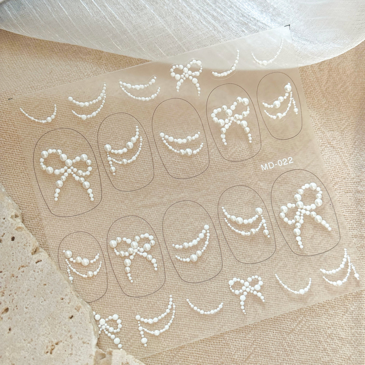 Hello Claws | Pearl Bowknot Nail Deco Sticker