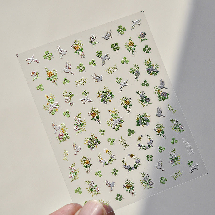 Hello Claws | Spring Flower And Bird Nail Deco Sticker