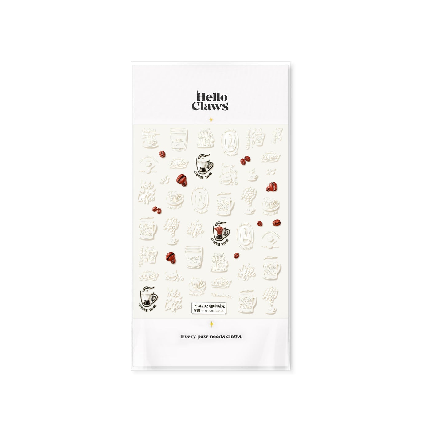 Pack of 'Hello Claws' with various designs on a white background