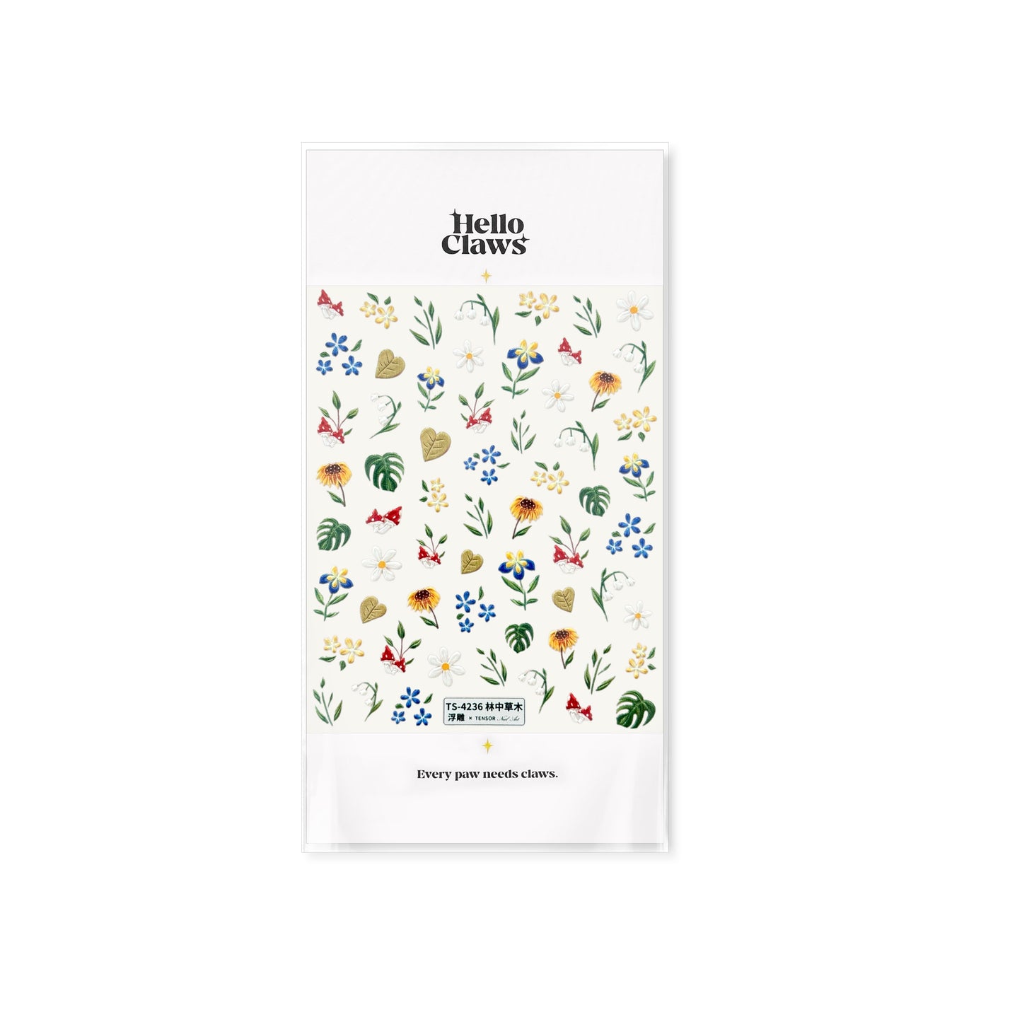 Hello Claws | Wild Flower In Forest Nail Deco Sticker