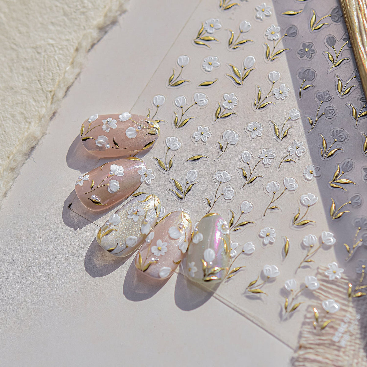 Hello Claws | White Blossom Nail Deco Sticker