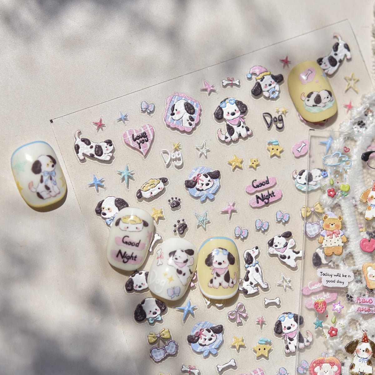 Hello Claws | Apple And Puppy Nail Deco StickerÂ