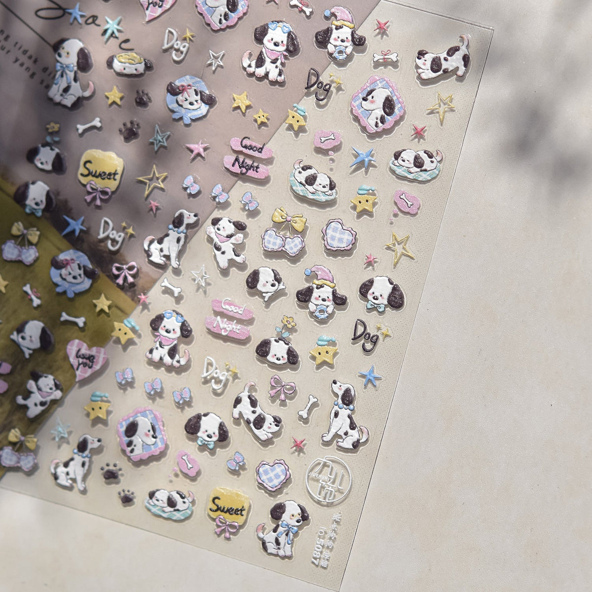Hello Claws | Apple And Puppy Nail Deco StickerÂ